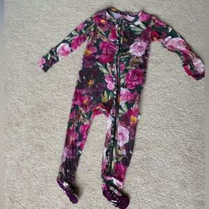 Posh Peanut 18m floral Footie Ruffled Zippered One Piece